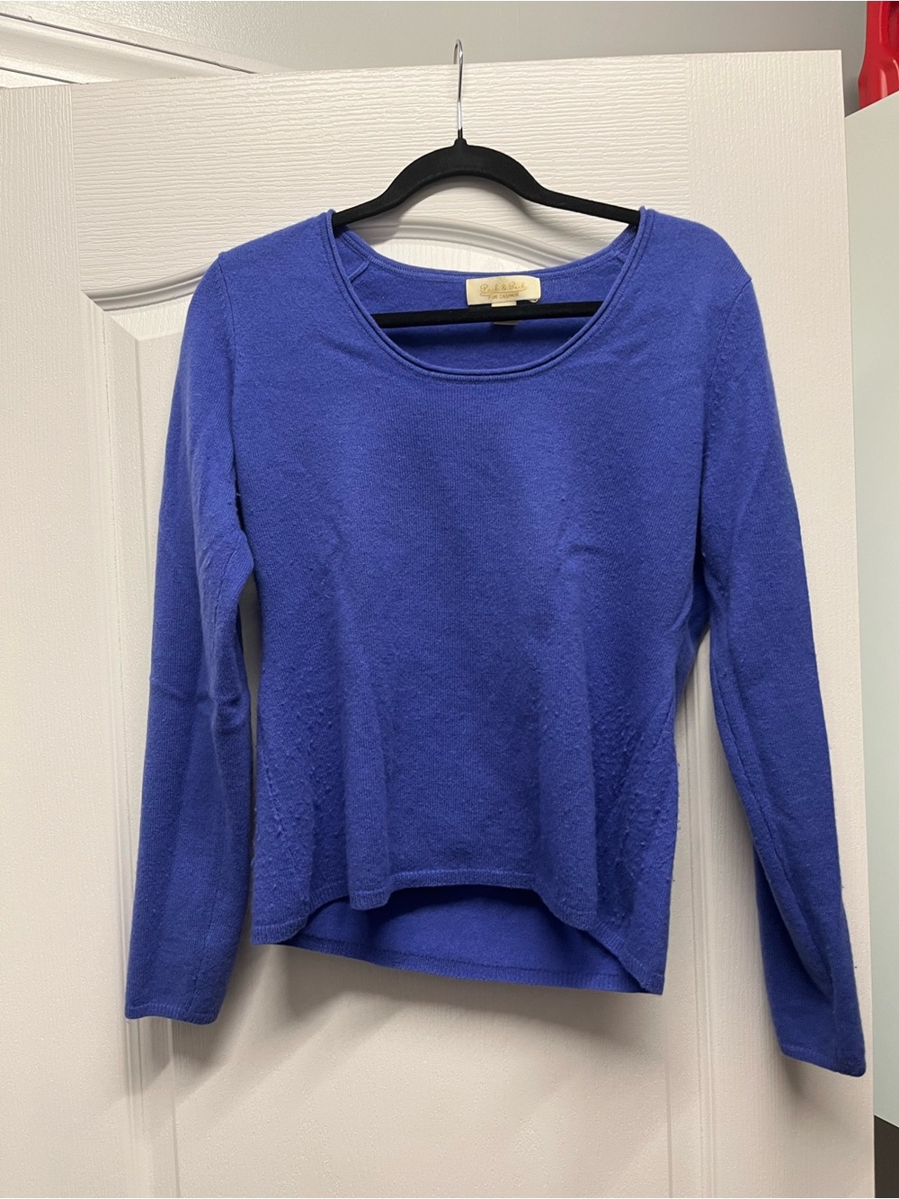 Peck & Peck Royal Blue Long Sleeve Scoop Neck Top